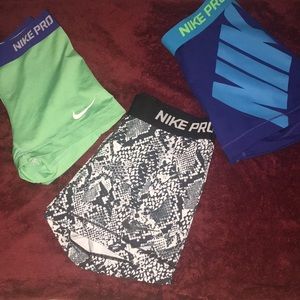 *SOLD* Three Pairs of Nike Pro Spandex Shorts